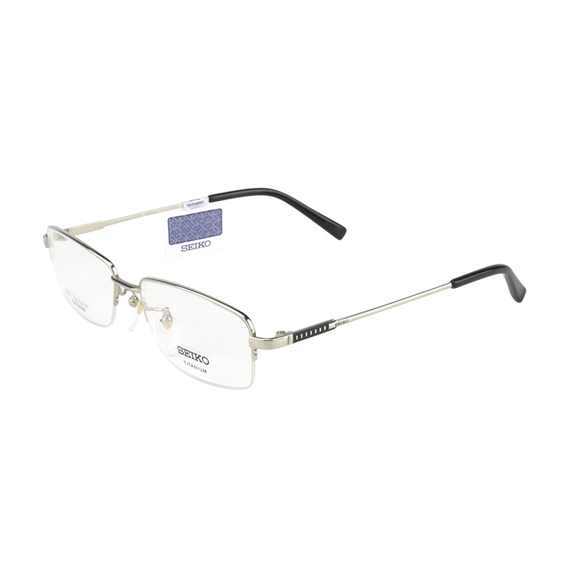 SEIKO精工 眼镜框男款半框纯钛商务眼镜架近视配镜光学镜架HC1002 53mm
