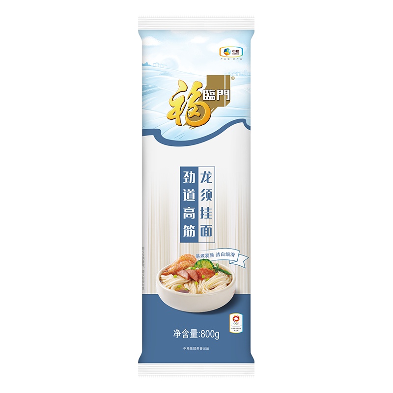 【苏宁超市】福临门劲道高筋龙须面800g 粮油 面条 汤面 捞面 耐煮 易熟 龙须面