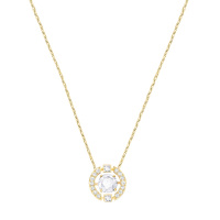 施华洛世奇(SWAROVSKI) 金色跳动的心水晶项链 女士 人造水晶 送恋人5284186