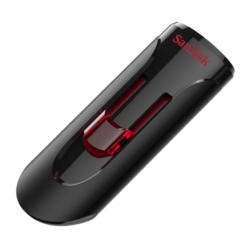 闪迪 (SanDisk)128GB U盘 USB3.0 酷悠CZ600 黑色 USB3.0高速传输 伸缩接口