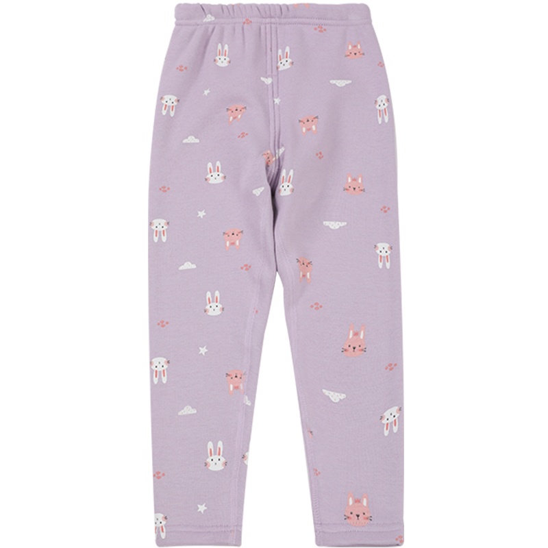 [加绒加厚]小红豆儿童保暖裤女童秋裤单条裤中大童女童加绒加厚秋冬打底裤