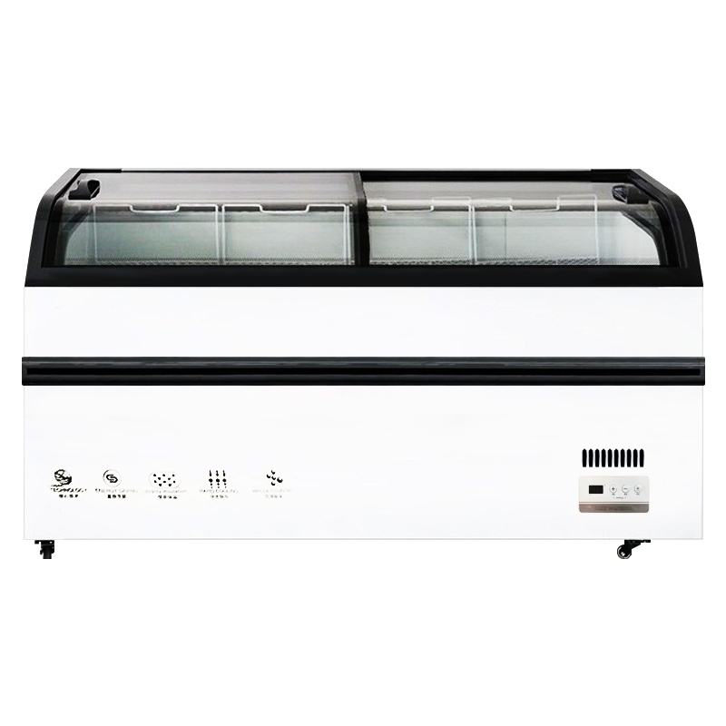 埃利斯(AILISI)商用弧形岛柜 冰淇淋冷冻冰柜商用展示柜 卧式冷柜 超市便利店陈列柜SD/SC-700(白色)