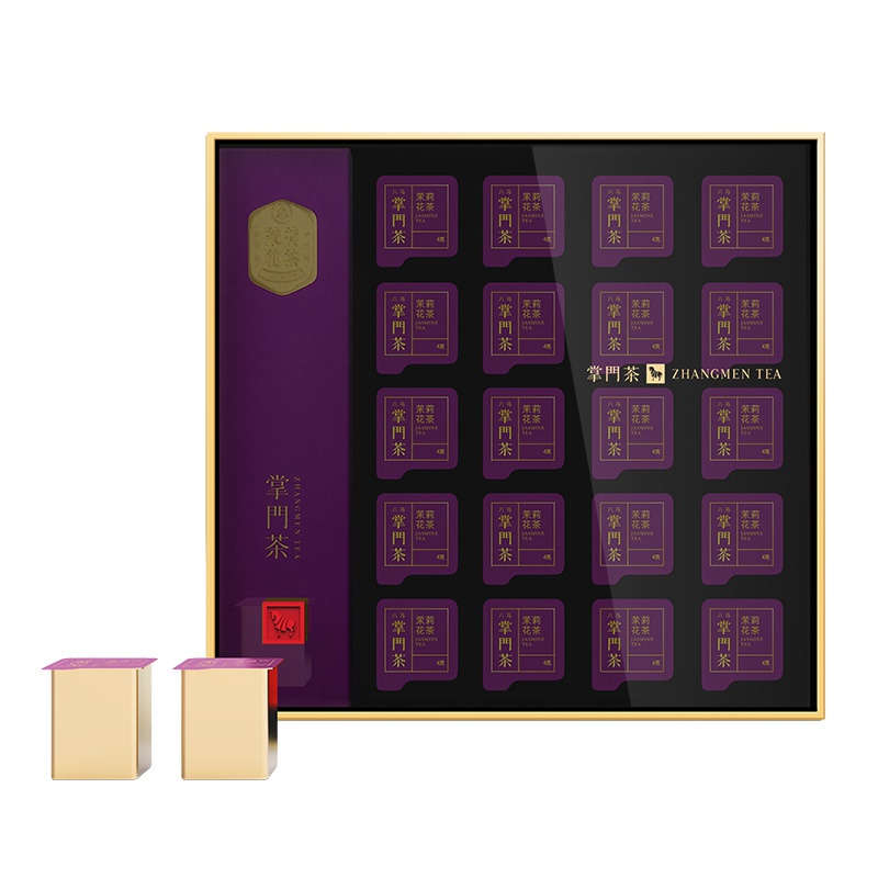 八马掌门茶 优质茉莉鲜花花茶茶叶 20罐礼盒装80g