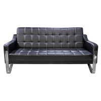 豫光(YUGUANG)办公 L187沙发 现代设计钢制脚西皮沙发W1800*D700*H750mm