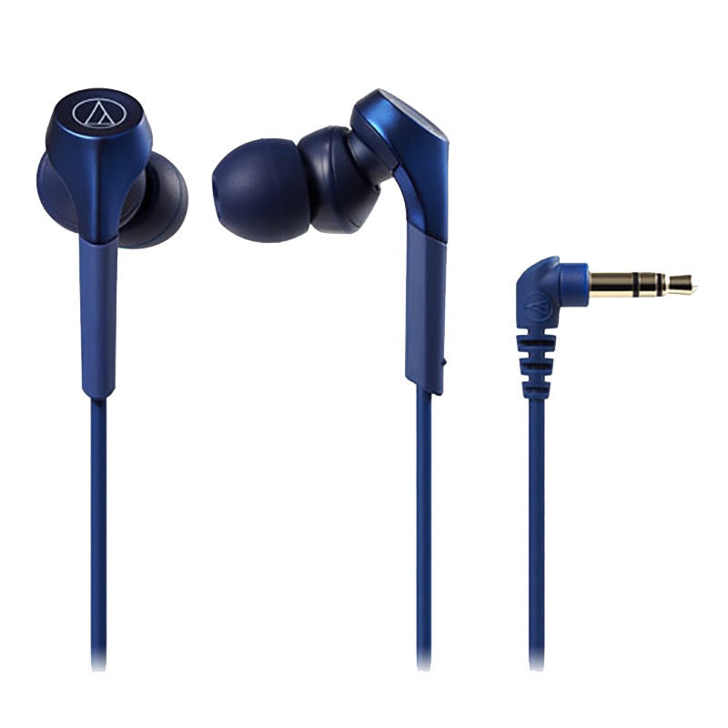 Audio Technica/铁三角 ATH-CKS550XIS 蓝色 重低音手机通话入耳式耳机