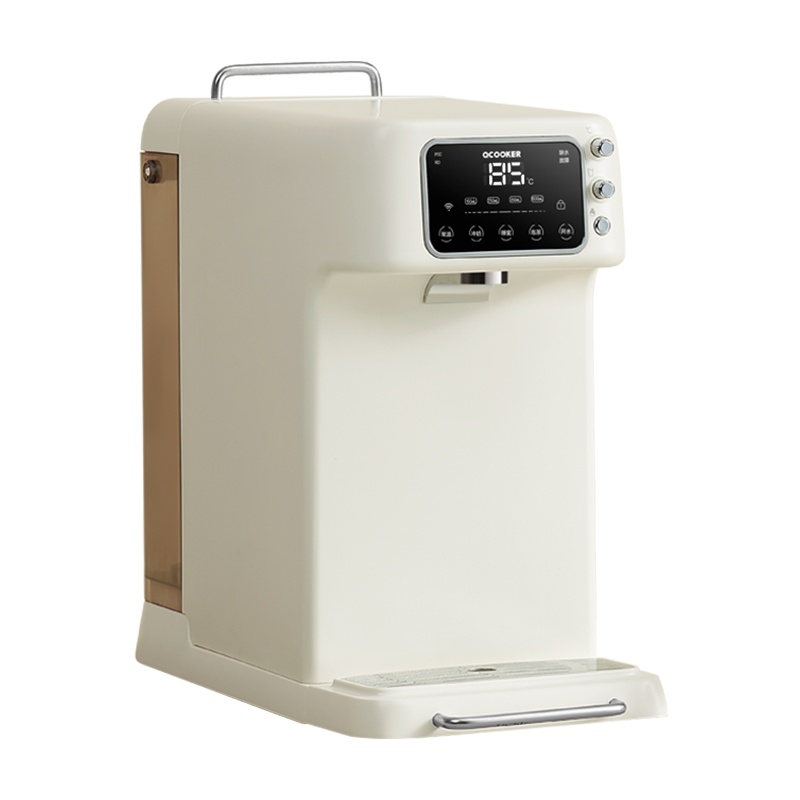 圈厨(QCOOKER)饮水机小型米你家用净水器台式速热免安装RO反渗透过滤净水机直饮即热净饮机一体机CS-JY75复古白