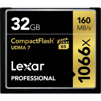 雷克沙(LEXAR)CF卡32G 1066X 160M 高速4K高清存储卡 单反相机内存卡