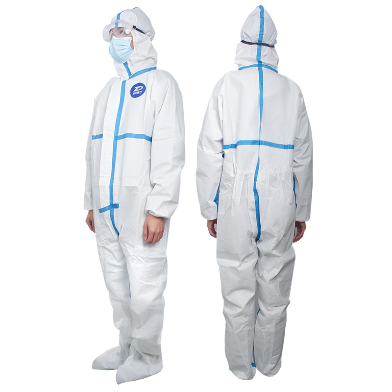 ZD振德医用防护衣一次性医护隔离衣防疫工作服病毒飞沫连体带帽全身 L码 175cm