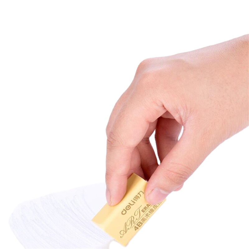 得力(deli)4B橡皮宁选10个装