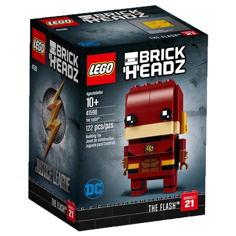 乐高(LEGO)Brickheadz 大头人偶 方头仔 闪电侠41598 122块 积木塑料玩具 10岁以上