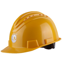 安全帽ABS施工工地安全帽 透气 防砸 抗冲击 黄色