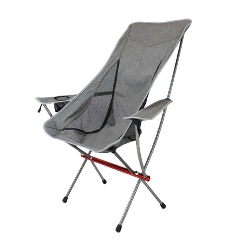 户外折叠椅子便携式靠背凳子闪电客户外椅子野外沙滩加高月亮椅露营铝合金