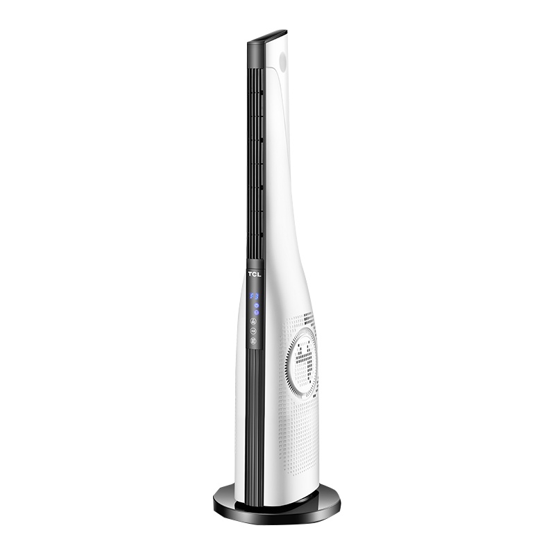 TCL塔扇家用电风扇落地式台扇遥控定时摇头立式无叶风扇 机械款-S 白色