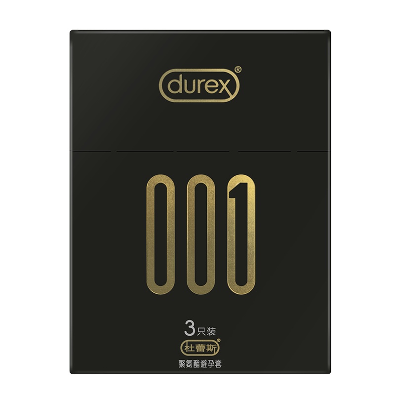 杜蕾斯(Durex) 避孕套 001-3只+超薄尊享三合一18只 超薄款 安全套套 男用成人情趣计生用品byt