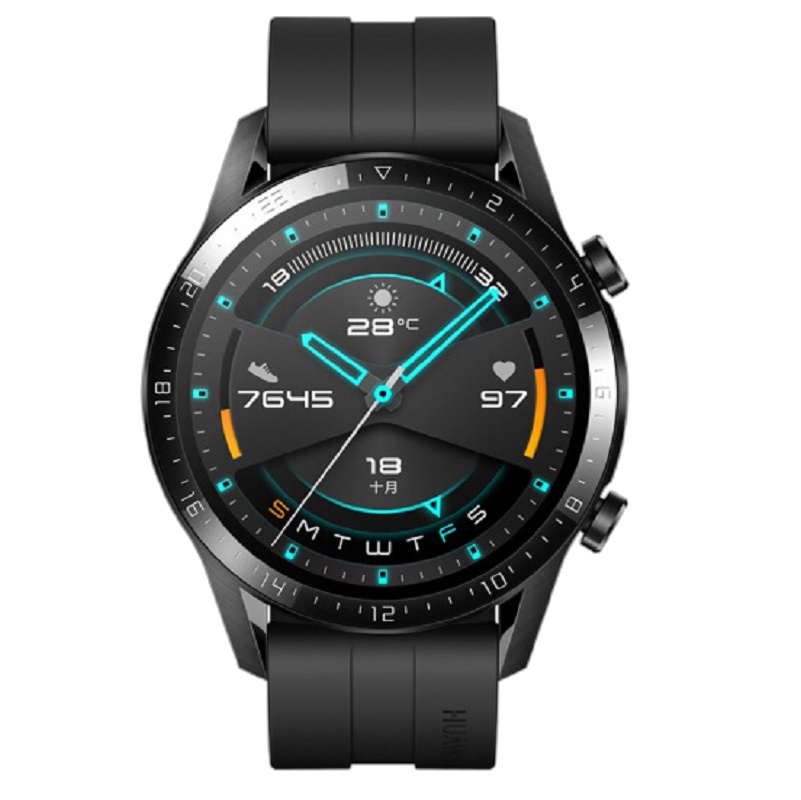 HUAWEI WATCH GT 2 运动款 曜石黑(46mm)华为智能手表