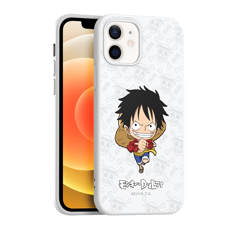 ESCASE 苹果12mini手机壳 iPhone12护套5.4英寸全包液态硅胶超薄防摔软壳可爱卡通男女通用紫色航海王