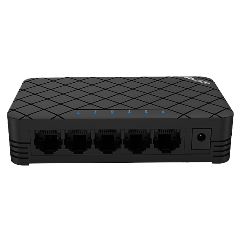 睿易 易网络全八针非网管桌面型塑壳企业级交换机 网络分流器 RG-ES05G 5口千兆