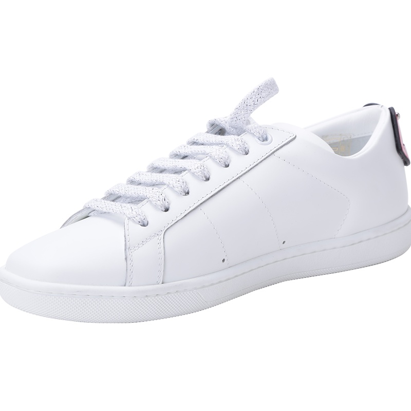 YSL LIPS 小白鞋 光面皮484928黑尾