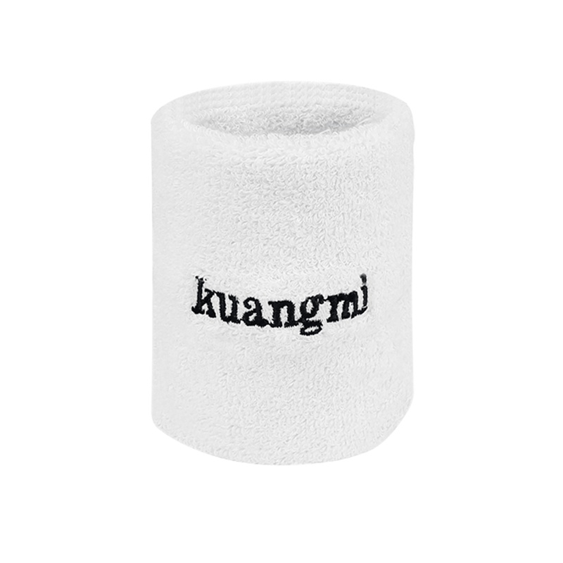 狂迷吸汗擦汗防扭伤白色运动护腕（两只装）