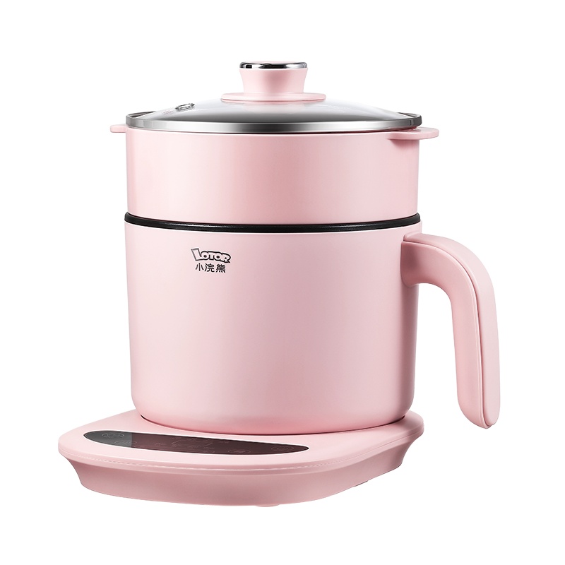 小浣熊(LOTOR)电煮锅1.5L多功能分体式学生锅智能预约家用电炒菜炒锅不粘涂层电锅15CF