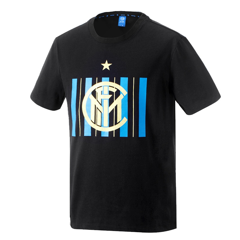 国际米兰俱乐部Inter Milan官方2020夏季男新款T恤简约时尚运动休闲短袖圆领套头衫高档棉氨印花设计感宽松上衣