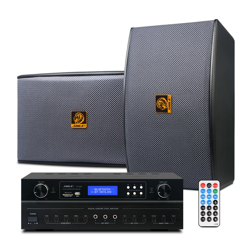 狮乐(SHILE)K555C/BX119家庭ktv音响套装会议室功放话筒音箱组合客厅卡拉OK家庭影院