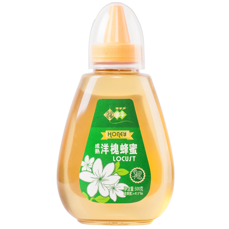 福事多洋槐蜂蜜500g 瓶装液态蜜农家纯蜜无添加 滋补蜂蜜
