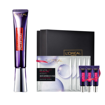 欧莱雅(L'OREAL)全脸淡纹眼霜抖音定制套包(全脸眼霜30ml 赠:同款眼霜7.5ml*3+面膜 1PC样 *5)