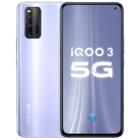 iQOO 3 5G性能旗舰 12+128G 流光银 高通骁龙865+UFS 3.1 闪存+LPDDR5 运存 55W超快闪充 专业电竞游戏体验 双模5G全网通手机