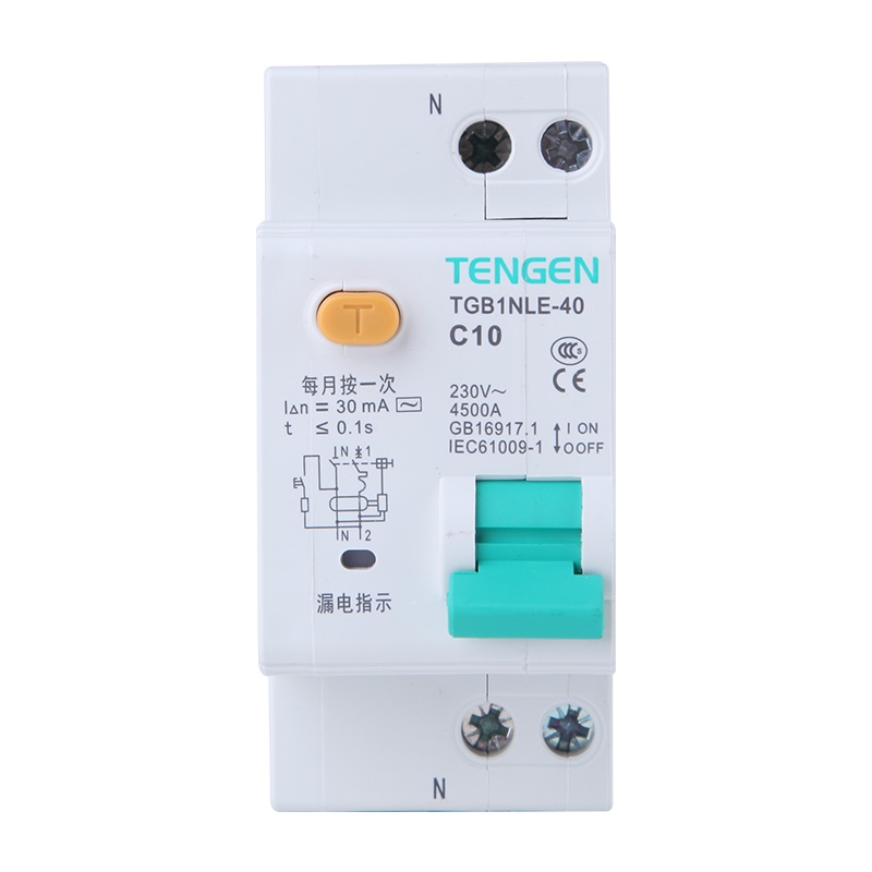 天正电气 TGB1NLE-40 1P+N C 40A 4.5KA AC230V 01070150007 微断漏电保护