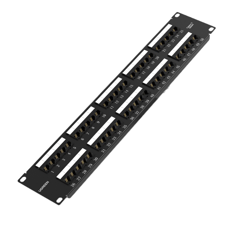 绿联(Ugreen)电话配线架 25口语音配线架 加厚镀金模块式高端工程级 80383