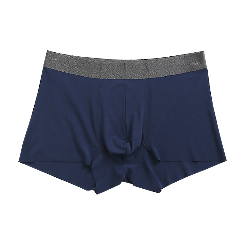 红豆居家男式无痕平角内裤男士莫代尔舒适透气四角短裤单条装