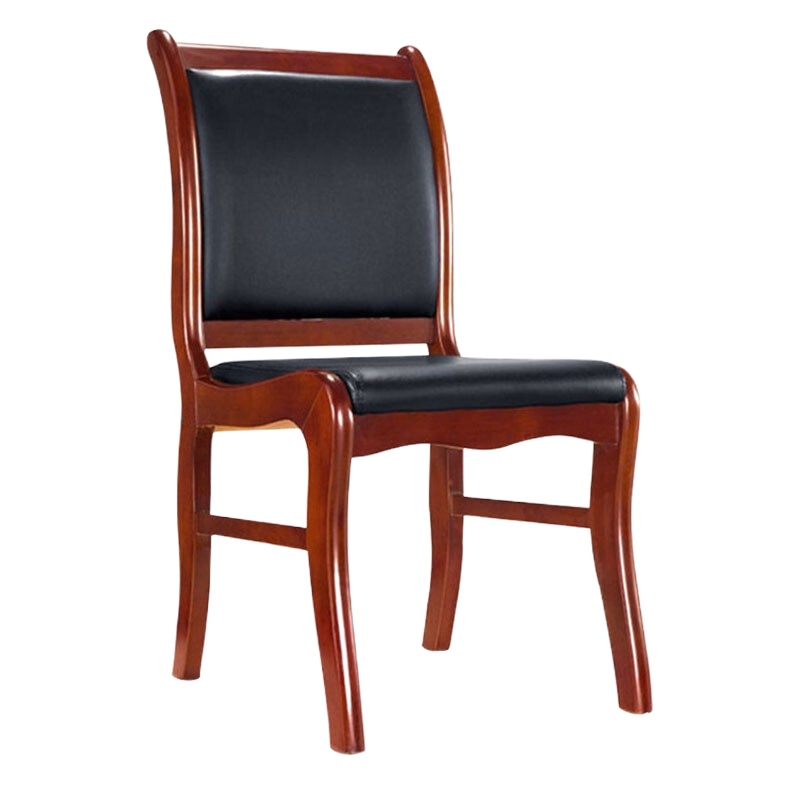 简约木质皮革办公椅