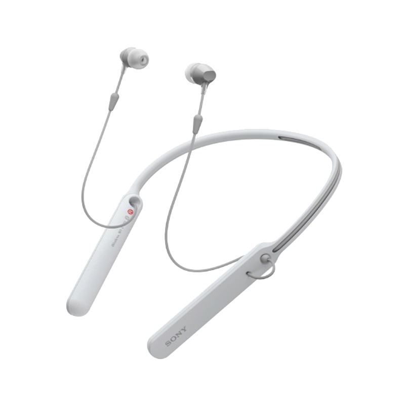 索尼(SONY) WI-C400 无线蓝牙运动耳机 入耳式立体声手机线控通用耳麦 白色