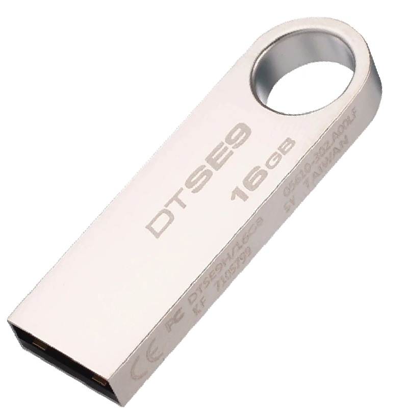 Kingston金士顿16gu盘USB2.0金属车载DTSE9/16GB优盘 银色个性激光刻字LOGO定制 姓氏图腾定制
