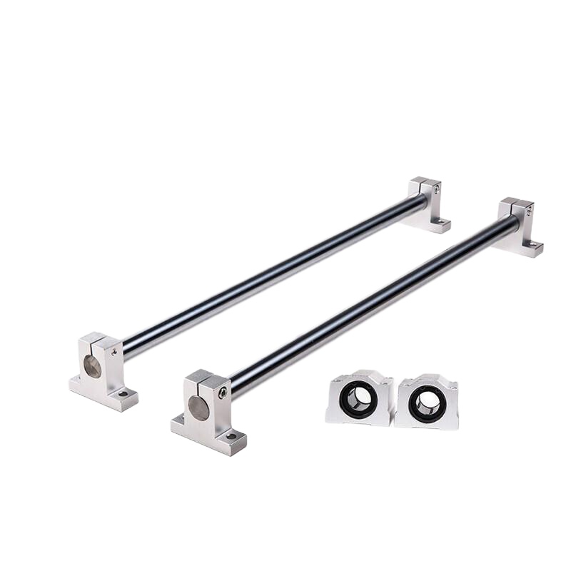 光轴导轨 重型光杆滑轨 直线轴承高精度木工锯台轨道 推台锯直线滑块滑座滑台滑竿轴 滑道座 直径30*1500MM如图全套