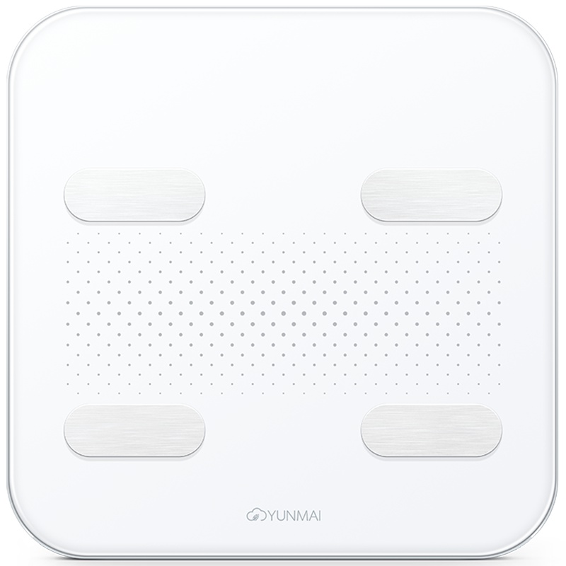 云麦(YUNMAI)好轻Color2智能家用体脂秤白色 29项身体数据测量 精准测体脂称体重 钢化玻璃材质 重量1.7KG