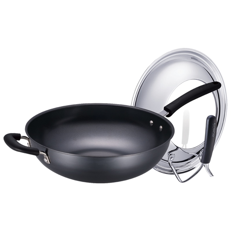 苏泊尔(SUPOR)真不锈无涂层健康铁锅炒菜锅EC1232F03明火专用无涂层真不易锈炒锅