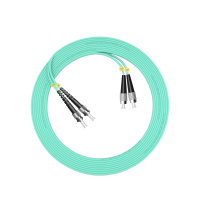 千天(QANTOP)光纤跳线 电信级光纤熔接收发器尾纤 光端机适用 ST-FC多模双芯OM4-QT-GXTX410