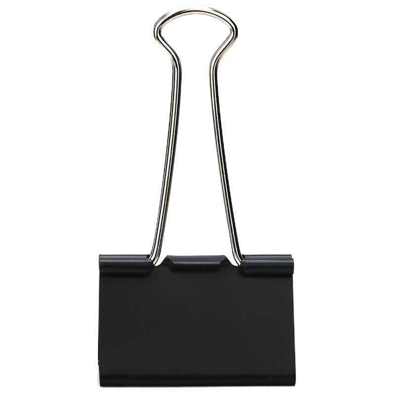 得力8565-5#黑色长尾票夹19mm筒装(黑)(40只/筒) GD