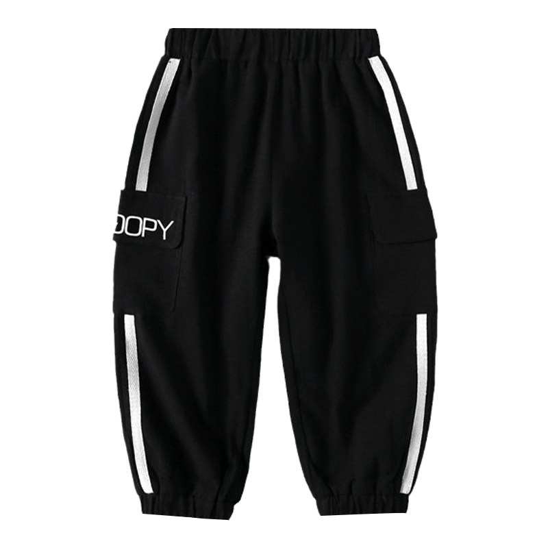 史努比童装男童梭织防蚊裤女童长裤儿童裤子下装薄款空调防凉