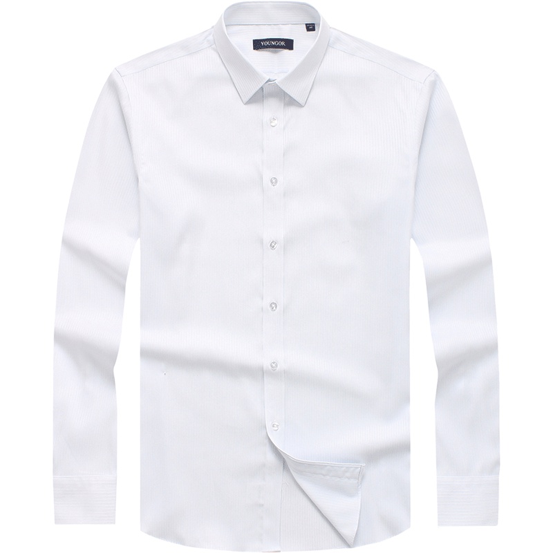 Youngor/雅戈尔官方outlets男士纯棉XP免烫商务休闲长袖衬衫男装衬衣潮流
