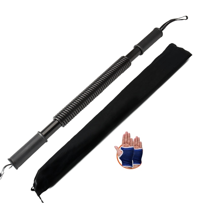 臂力器男练胸肌拉力器健身器材锻炼臂力握力棒健身棍臂力棒50公斤 黑普通版[收藏送护手掌+收纳袋] 20公斤