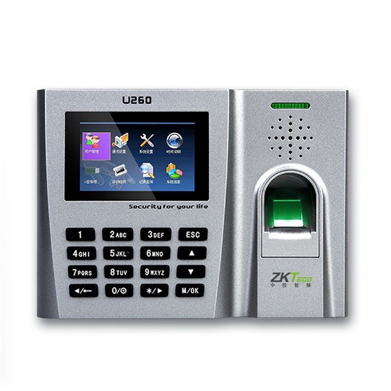 ZKTeco/熵基科技U260指纹式考勤机 指纹式打卡机 智能语音播报 TCP/IP网络型