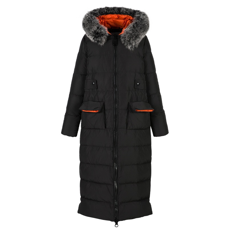 雪中飞羽绒服女短款大毛领时尚冬季白鸭绒外套潮