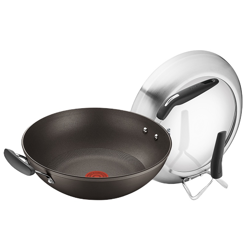 苏泊尔火红点钛金刚无油烟炒锅可立盖PC32HA1