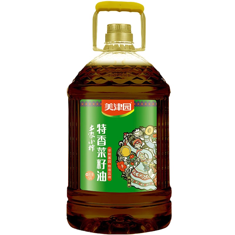 美津园土家小榨特香菜籽油5升