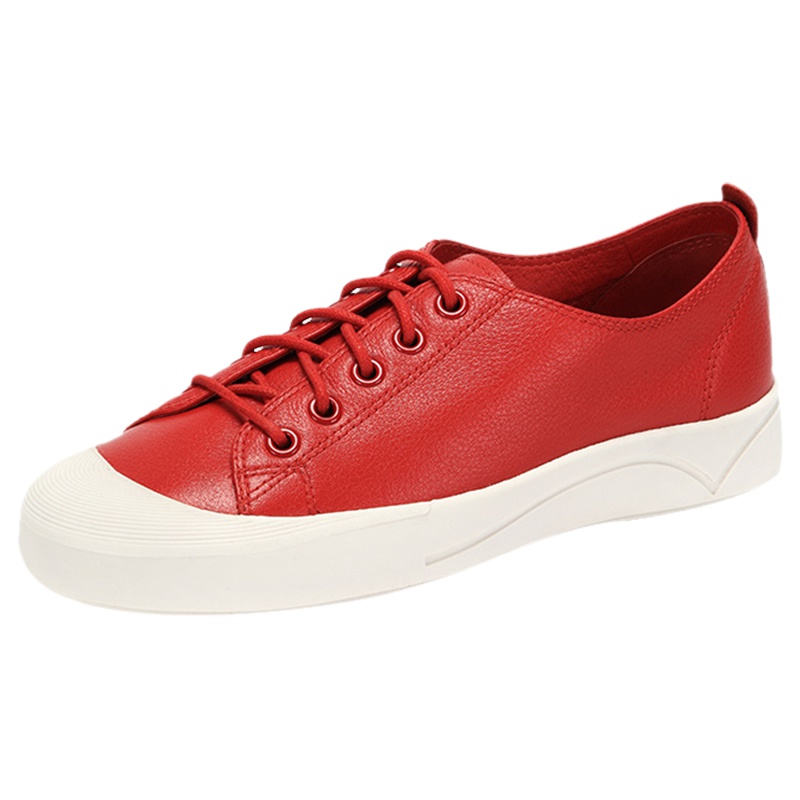 达芙妮新品牛皮运动板鞋