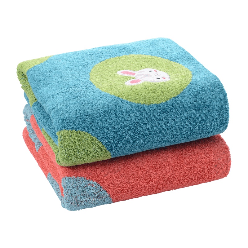 洁丽雅纯棉毛巾 全棉儿童巾洗脸面巾柔软吸水家用宝宝洗澡毛巾 50g/条 50*25CM 814-1