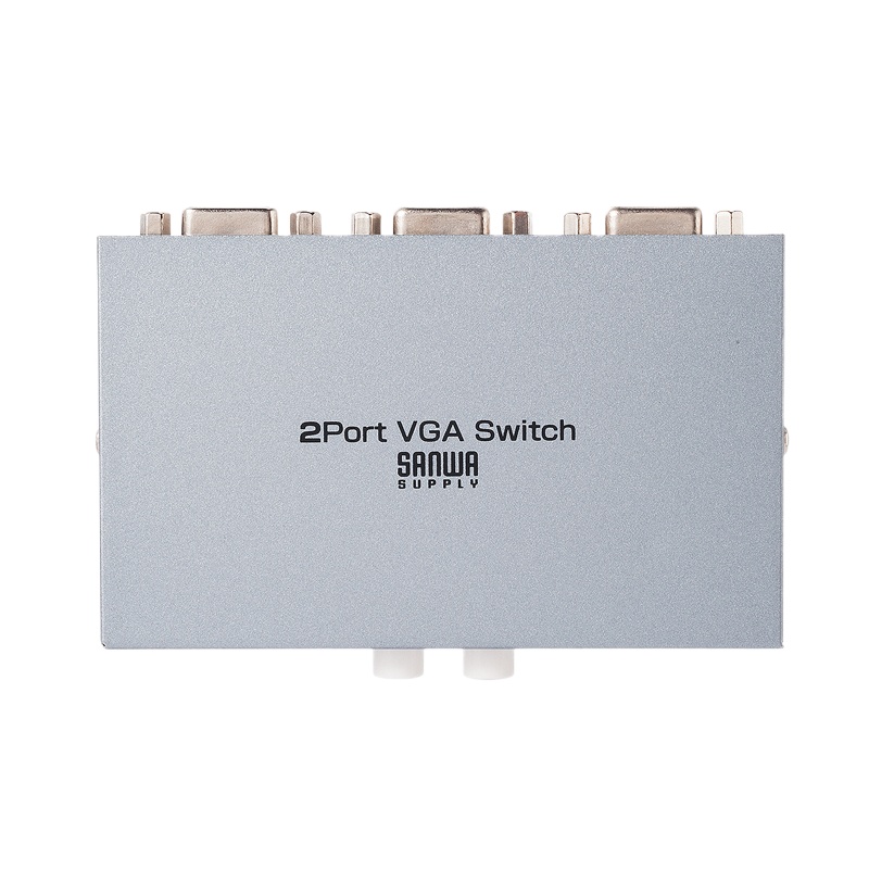 山业(SANWA SUPPLY)400-SW024 二进一出 手动电脑视频监控 2口VGA切换器(单位:套)灰色
